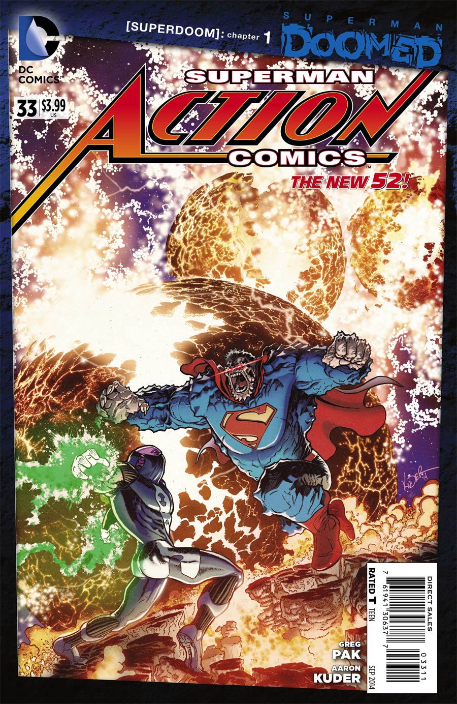 Action Comics Vol 2 #33 Cover A Regular Aaron Kuder Cover (Superman Doomed Tie-In)