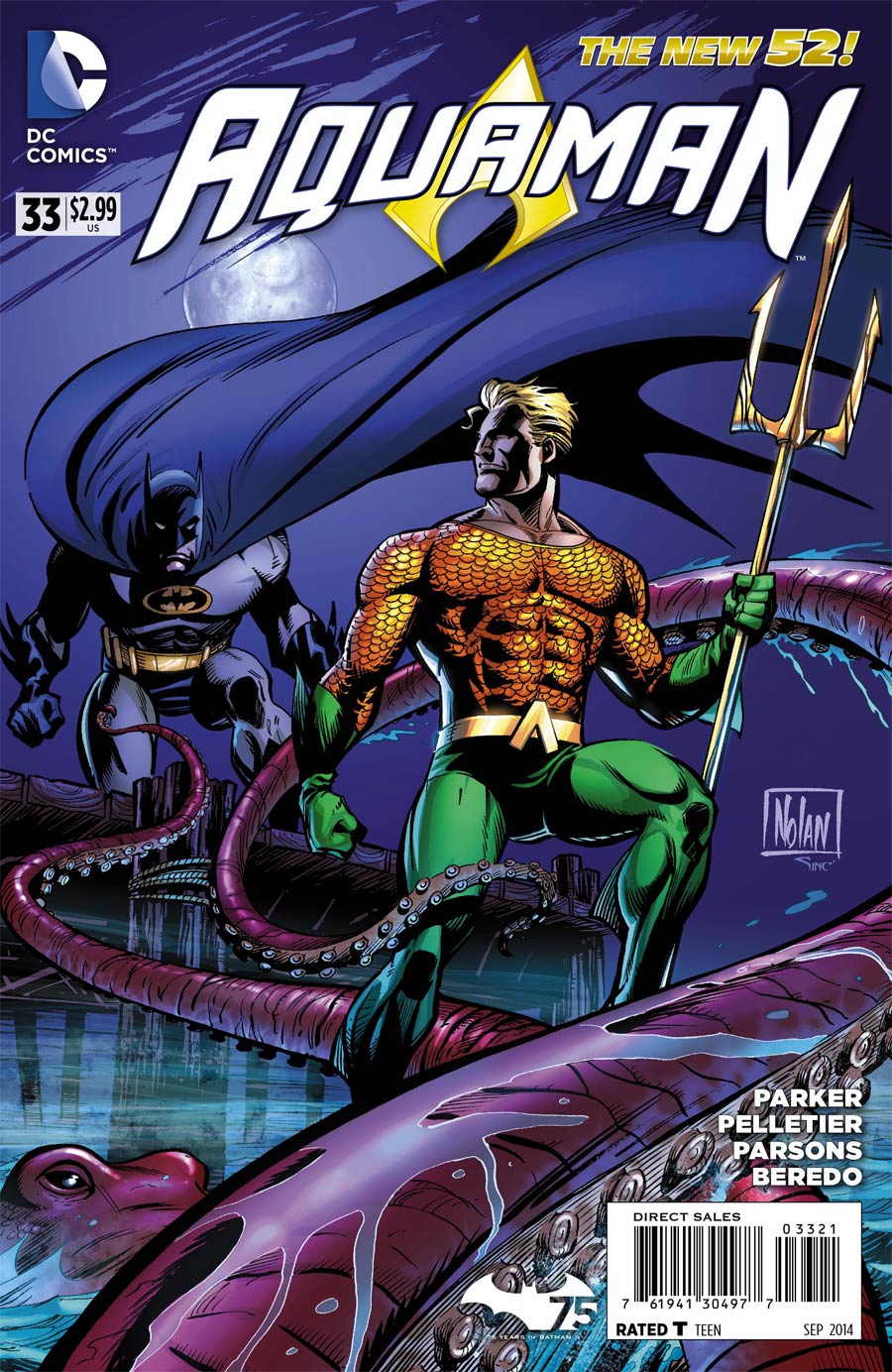 Aquaman Vol 5 #33 Cover B Variant Graham Nolan Batman 75th Anniversary Cover