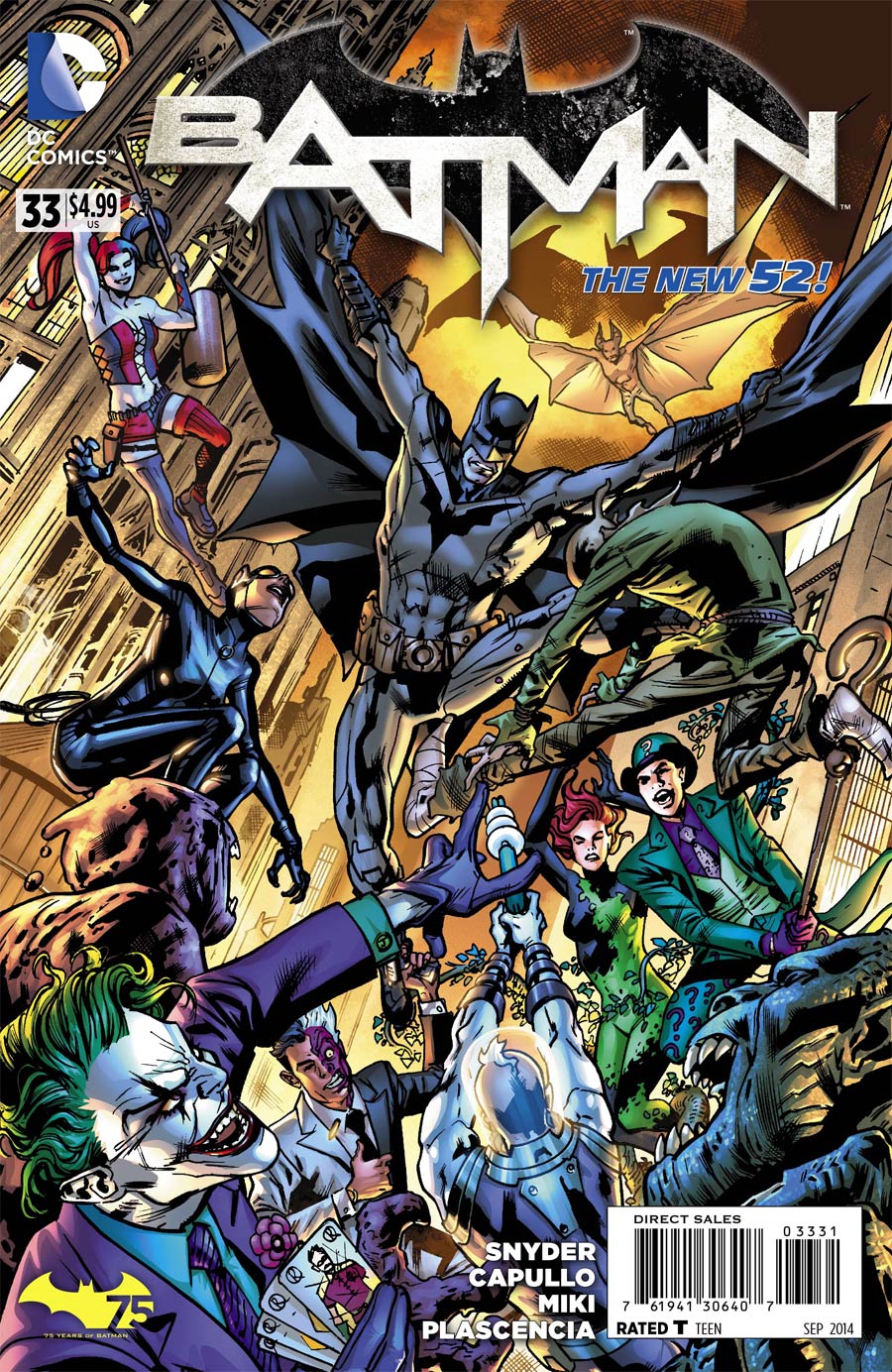 Batman Vol 2 #33 Cover B Variant Bryan Hitch Batman 75th Anniversary Cover (Zero Year Tie-In)