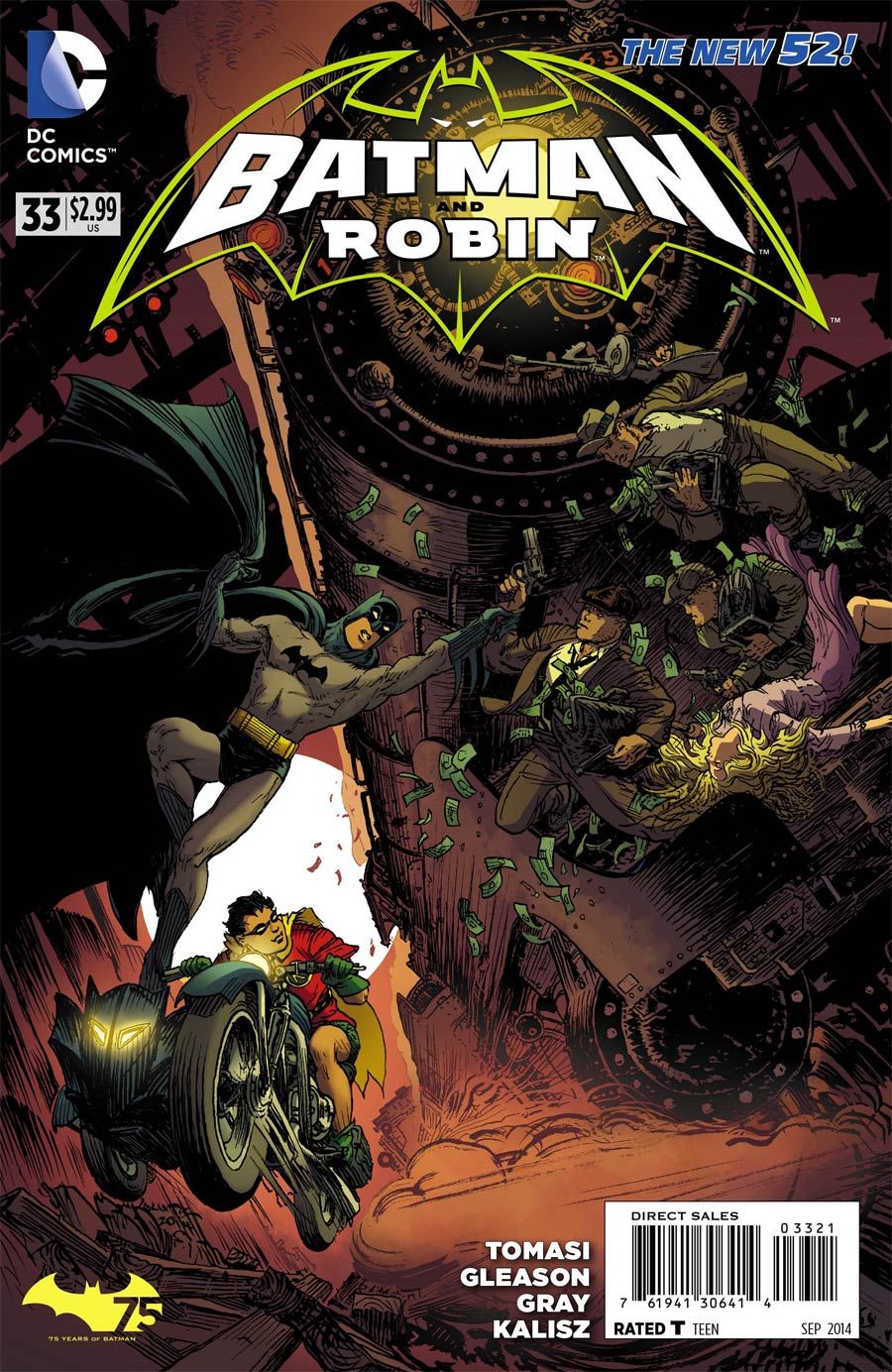 Batman And Robin Vol 2 #33 Cover B Variant Michael William Kaluta Batman 75th Anniversary Cover (Robin Rises Tie-In)