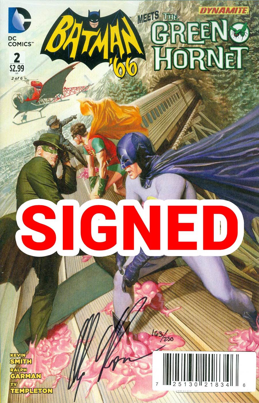 Batman 66 Meets Green Hornet #2 Cover B DF Signed By Alex Ross