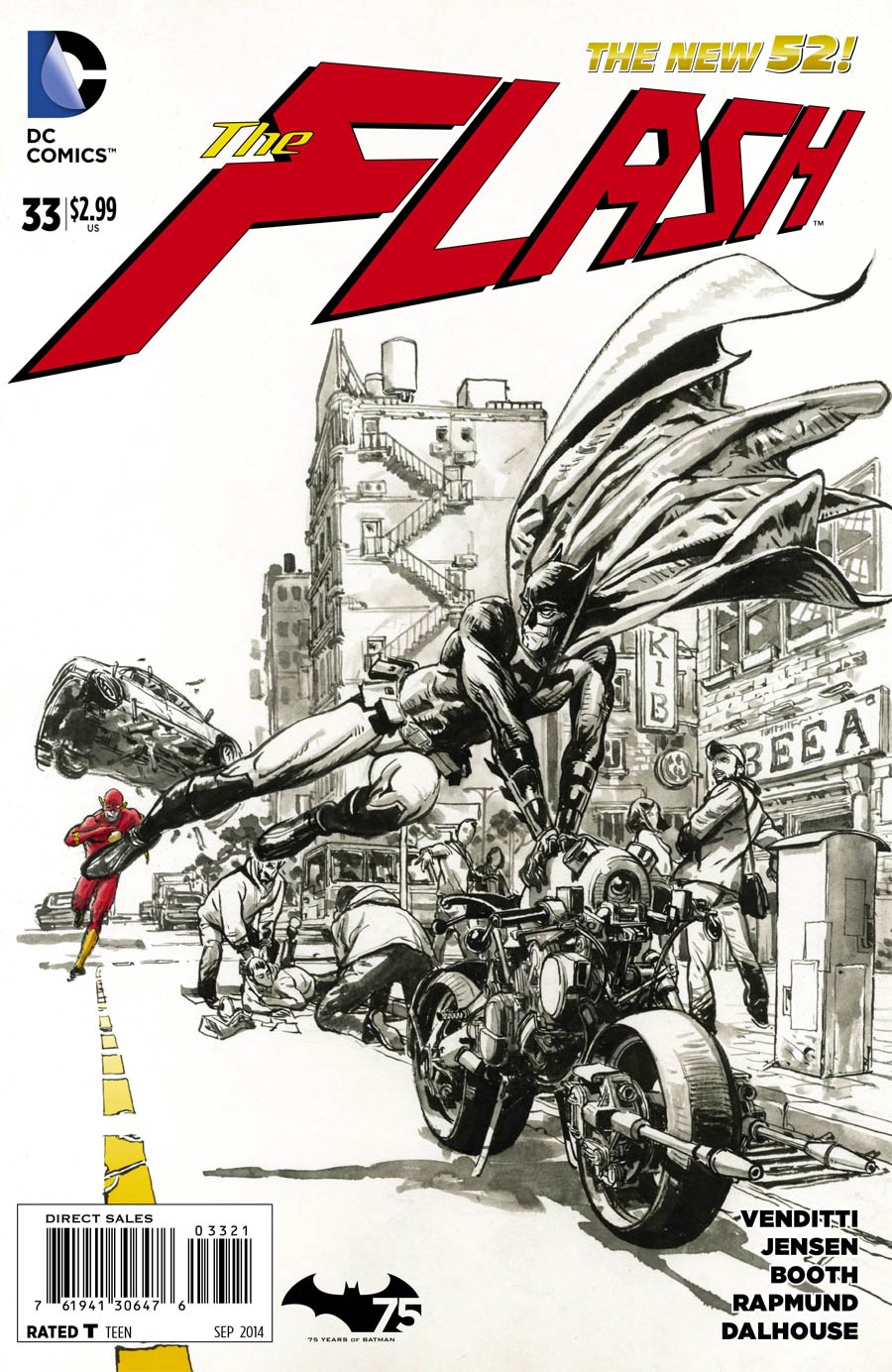 Flash Vol 4 #33 Cover B Variant Kim Jung Gi Batman 75th Anniversary Cover