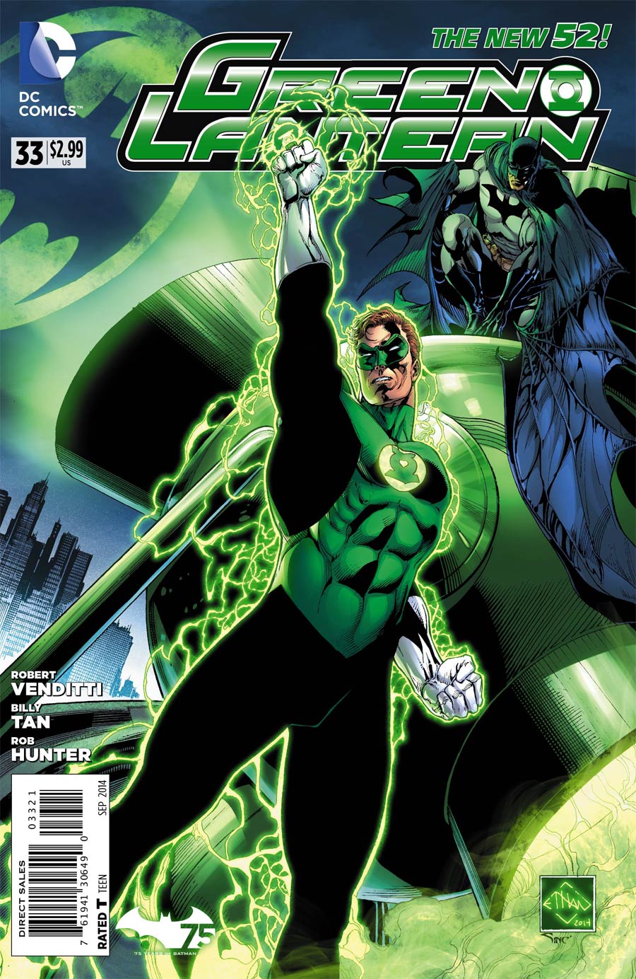 Green Lantern Vol 5 #33 Cover B Variant Ethan Van Sciver Batman 75th Anniversary Cover (Uprising Part 5)