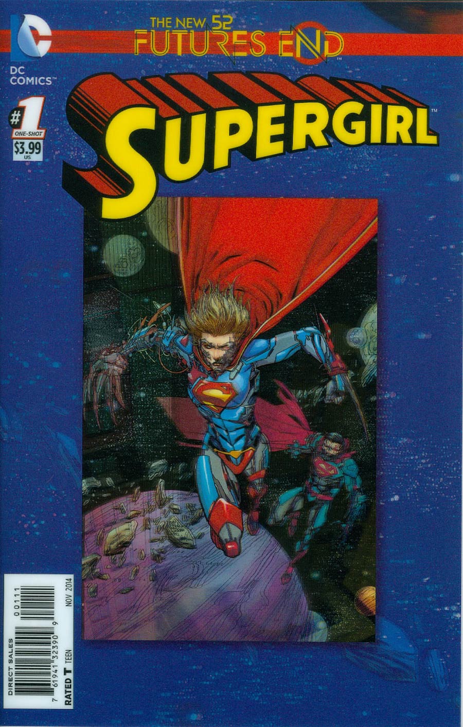 Supergirl Futures End #1 Cover A 3D Motion Cover