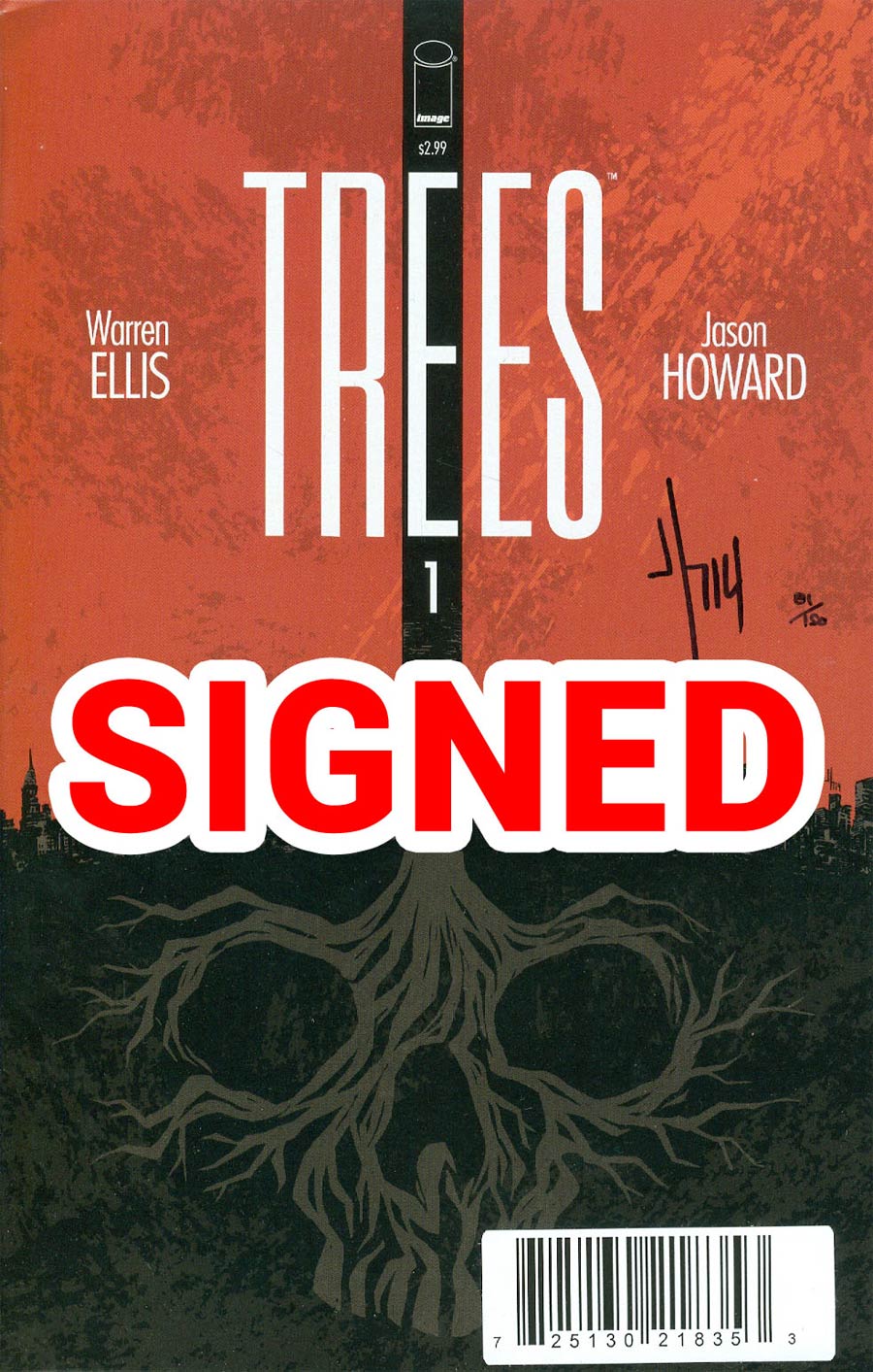 Trees #1 Cover B DF Signed By Jason Howard