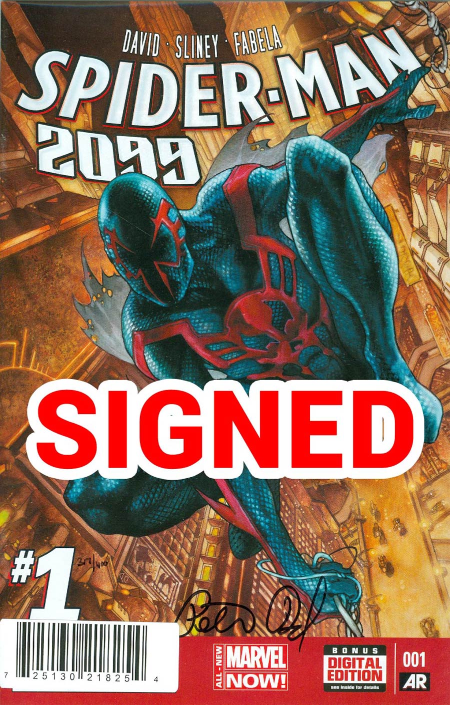 Spider-Man 2099 Vol 2 #1 Cover F DF Signed By Peter David