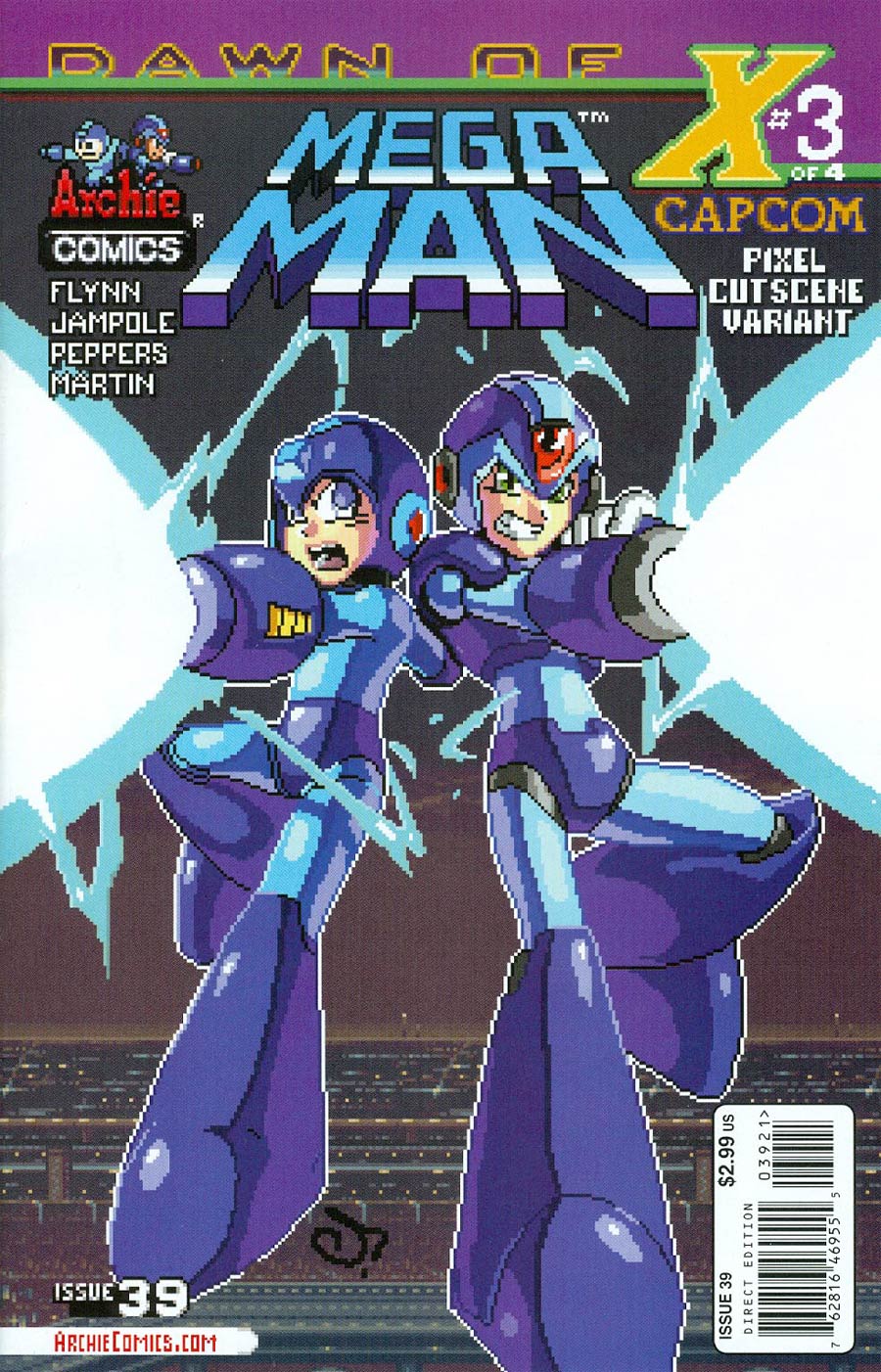 Mega Man Vol 2 #39 Cover B Variant Pixel Cut Scene Cover
