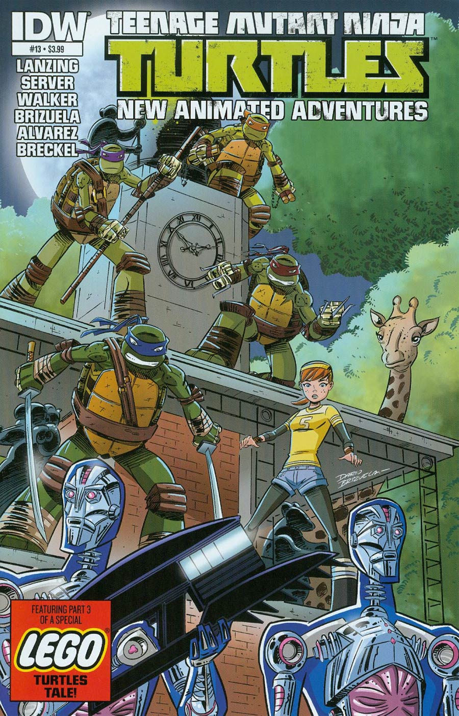 Teenage Mutant Ninja Turtles New Animated Adventures #13 Cover A Regular Dario Brizuela Cover