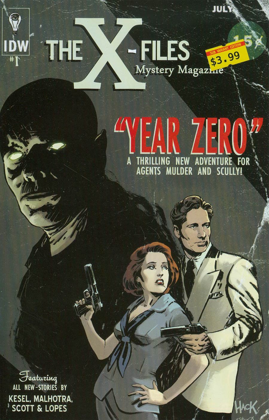 X-Files Year Zero #1 Cover B Variant Robert Hack Subscription Cover