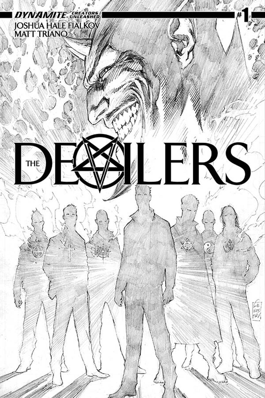 Devilers #1 Cover C Incentive Marc Silvestri Black & White Variant Cover