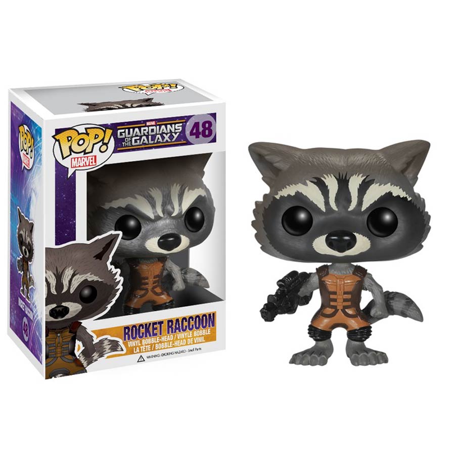 POP Marvel 48 Guardians Of The Galaxy Rocket Raccoon Vinyl Bobble Head
