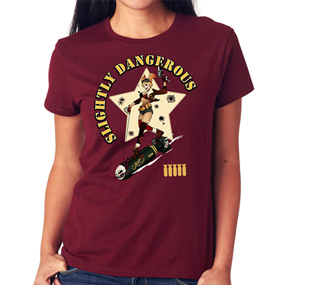 Bombshell Harley Quinn Womens T-Shirt Large