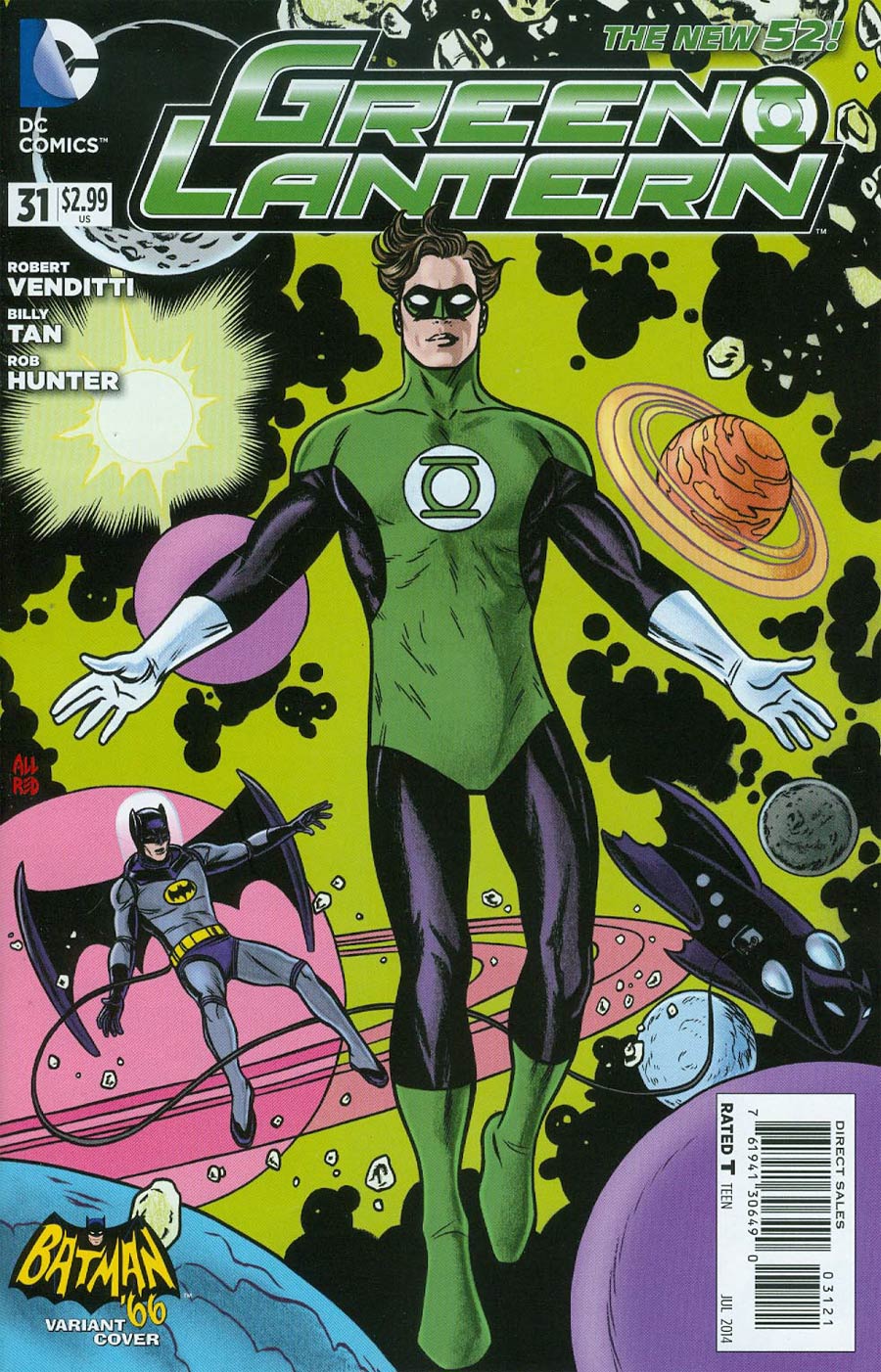 Green Lantern Vol 5 #31 Cover D Incentive Mike Allred Batman 66 Variant Cover (Uprising Part 1)