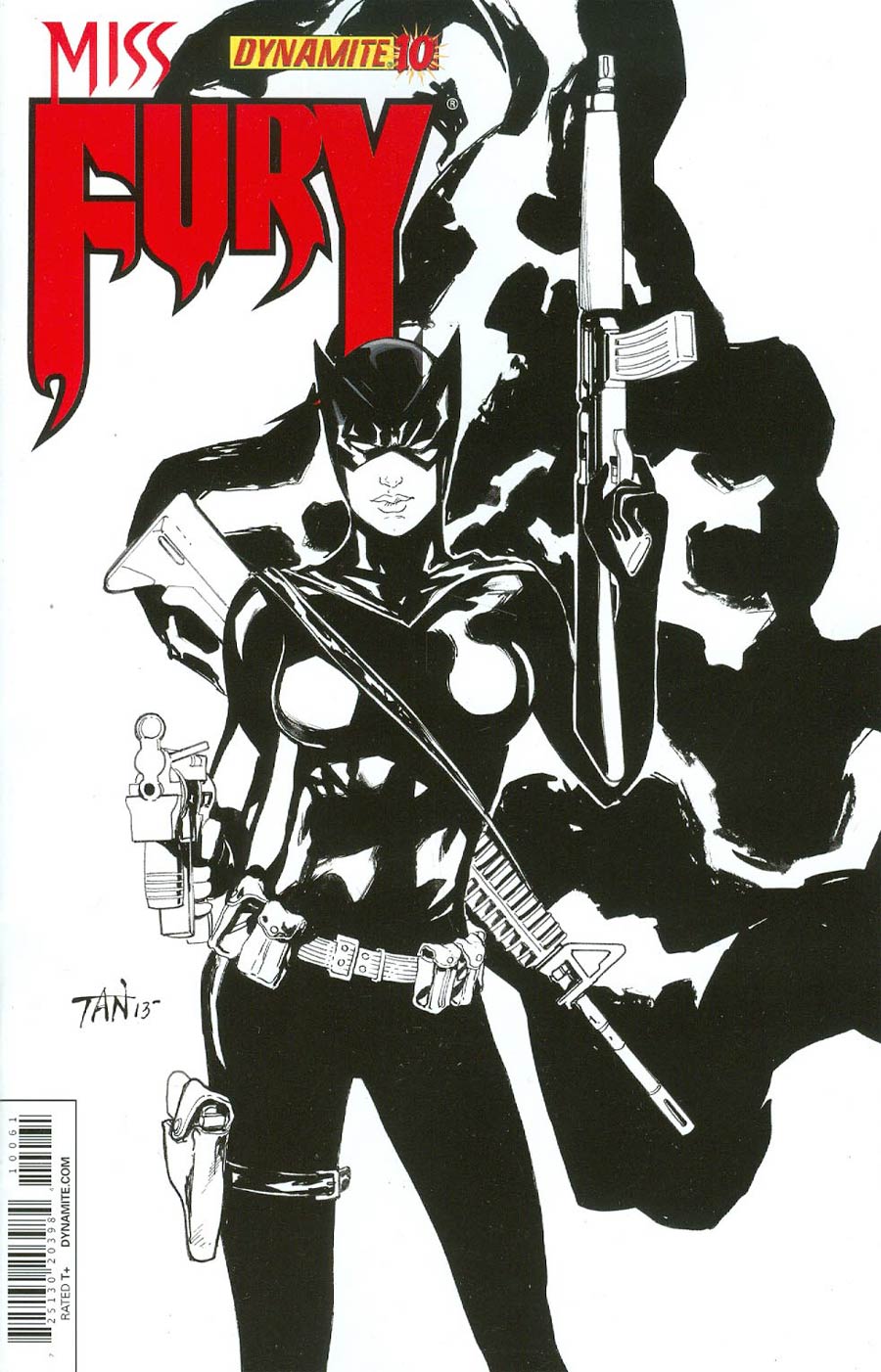 Miss Fury Vol 2 #10 Cover F Incentive Billy Tan Black & White Cover