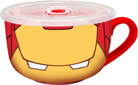 Marvel Character Soup 24-ounce Mug With Lid - Iron Man