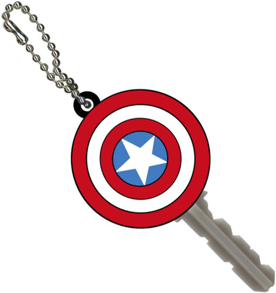 Marvel Soft Touch PVC Key Holder - Captain America Shield