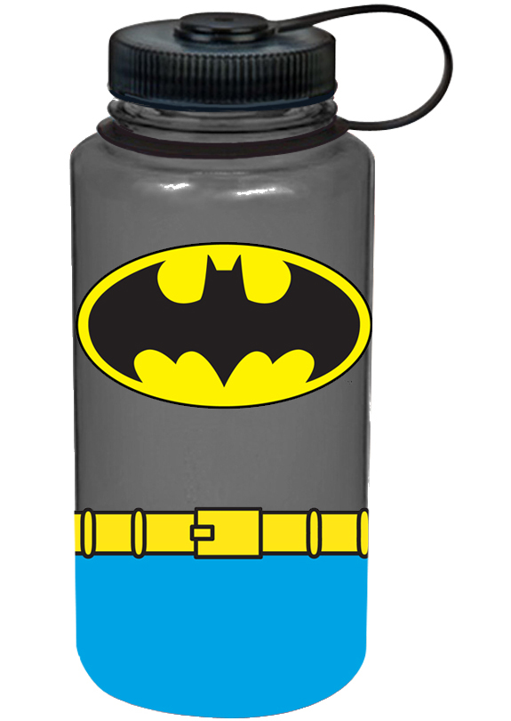 DC Comics 1000ml (33.8-ounce) Plastic Water Bottle - Batman Uniform