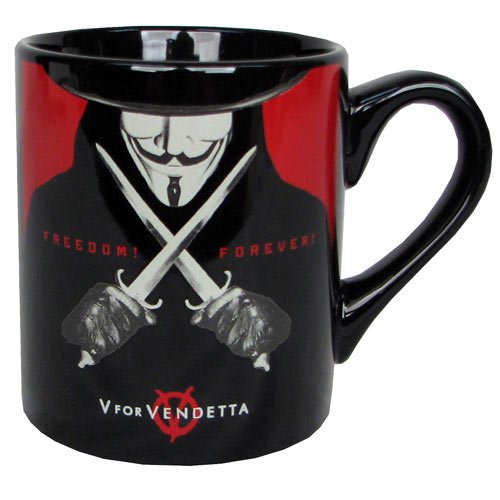 DC Comics 14-ounce Ceramic Mug - V For Vendetta Freedom Forever