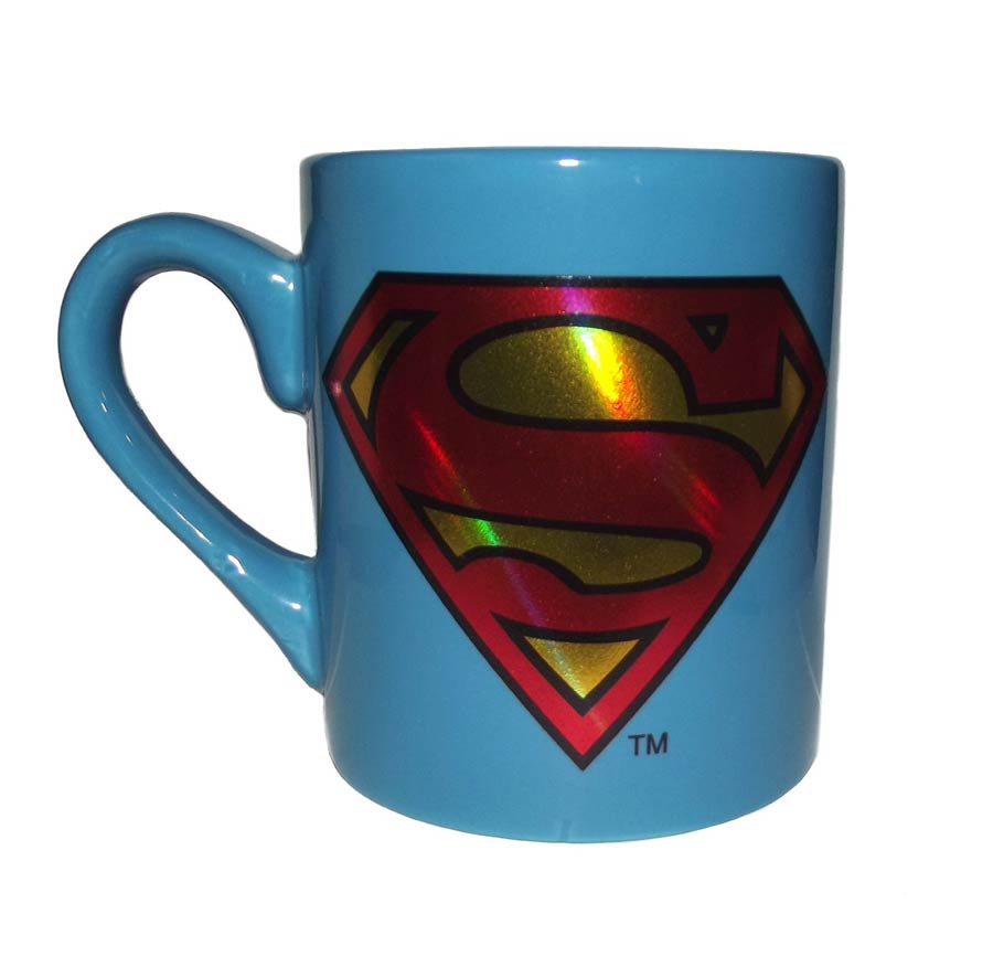 DC Comics 14-ounce Ceramic Mug Laser Print - Superman Symbol