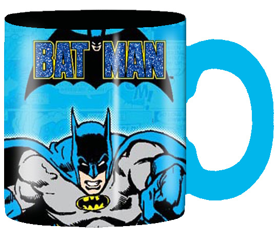 DC Comics 14-ounce Glitter Ceramic Mug - Batman Action Character With Logo