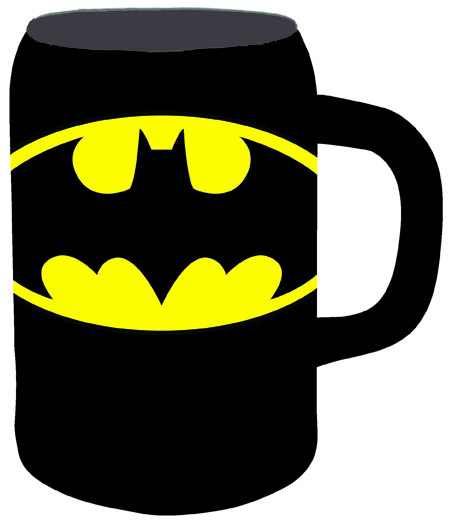 DC Comics 22-ounce Ceramic Stein - Batman Yellow Symbol On Black