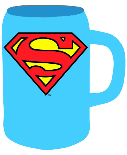 DC Comics 22-ounce Ceramic Stein - Superman Symbol On Blue