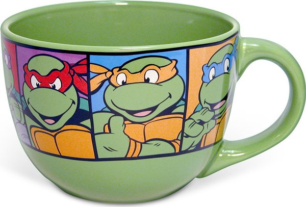 Teenage Mutant Ninja Turtles TMNT 24-ounce Ceramic Soup Mug - Characters Grid
