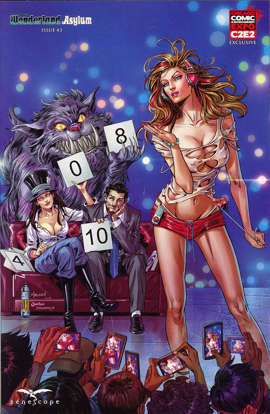 Grimm Fairy Tales Presents Wonderland Asylum #3 Cover D C2E2 Exclusive Abhishek Malsuni Variant Cover