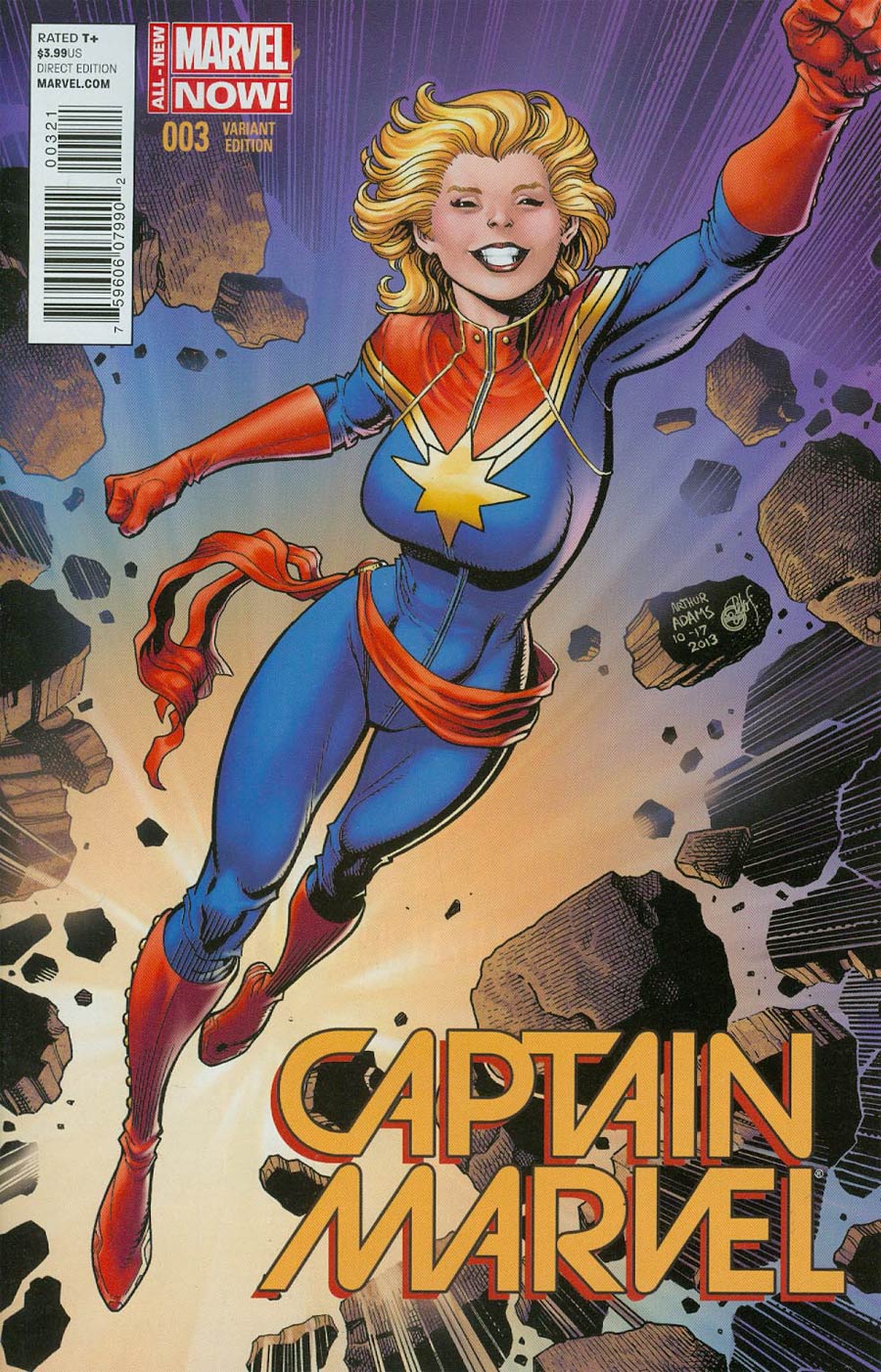 Captain Marvel Vol 7 #3 Cover B Incentive Arthur Adams Variant Cover