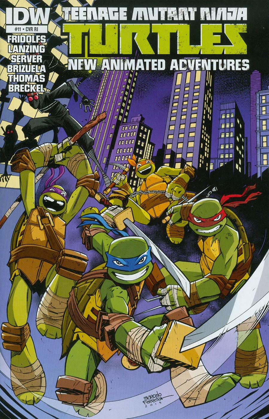 Teenage Mutant Ninja Turtles New Animated Adventures #11 Cover B Incentive Marcelo Ferreira Variant Cover