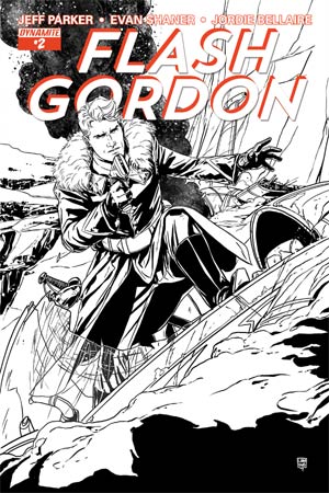 Flash Gordon Vol 7 #2 Cover D Variant Marc Laming Black & White Reorder Cover