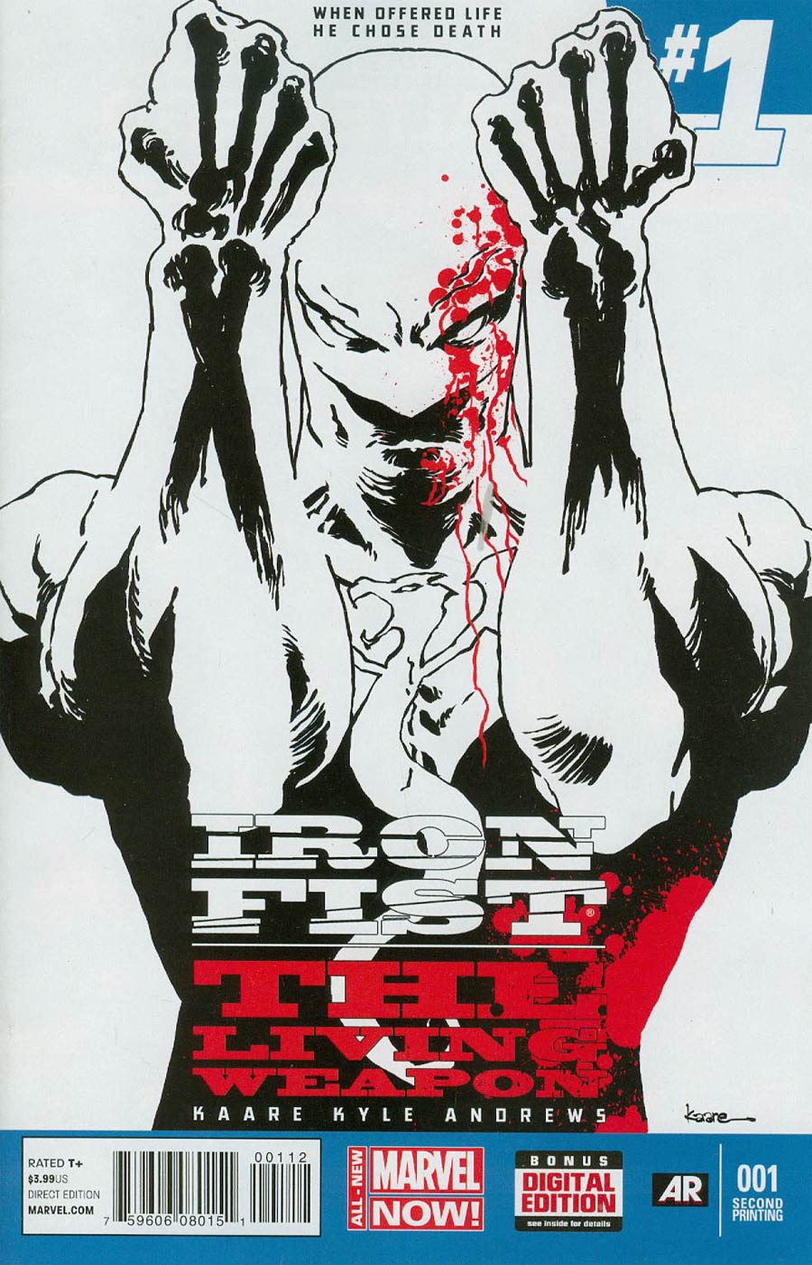 Iron Fist Living Weapon #1 Cover F 2nd Ptg Kaare Andrews Variant Cover