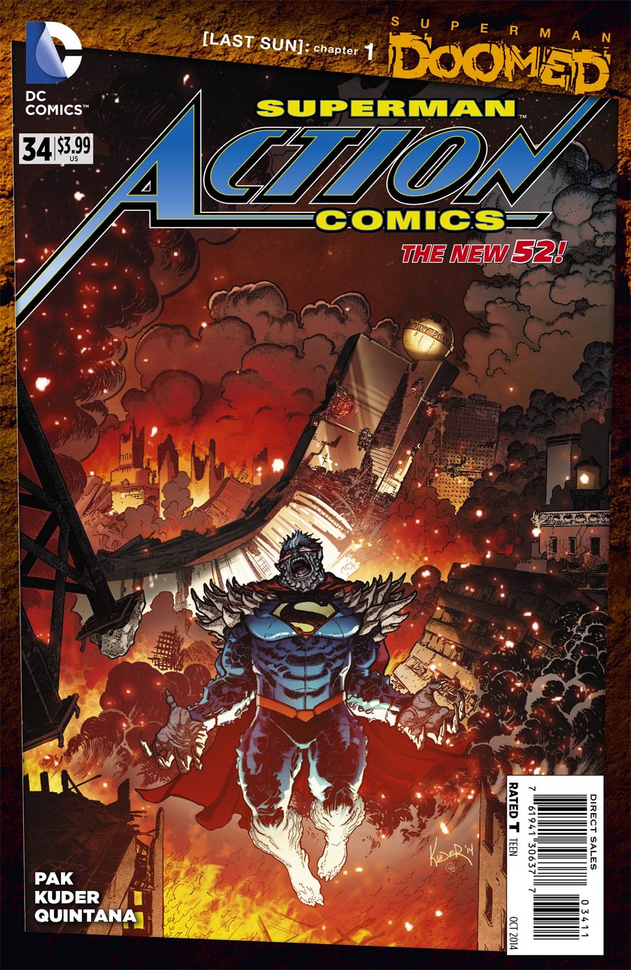 Action Comics Vol 2 #34 Cover A Regular Aaron Kuder Cover (Superman Doomed Tie-In)