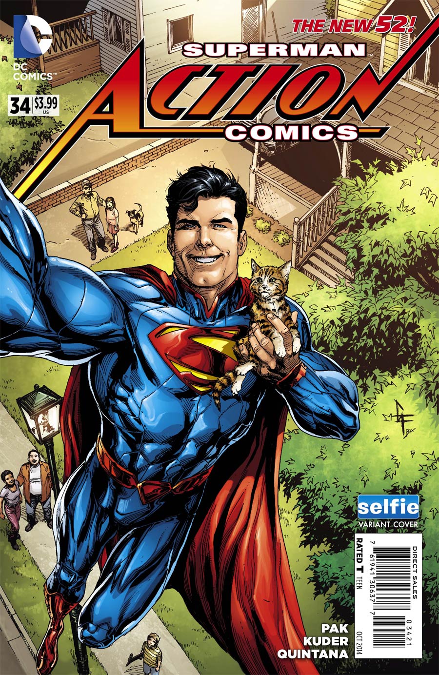 Action Comics Vol 2 #34 Cover B Variant DC Universe Selfie Cover (Superman Doomed Tie-In)
