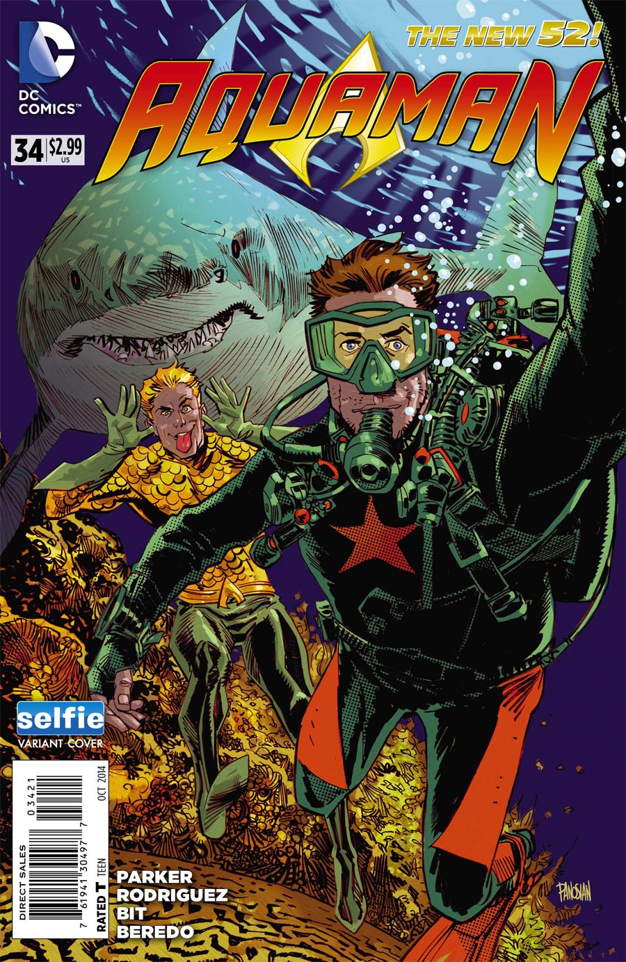 Aquaman Vol 5 #34 Cover B Variant DC Universe Selfie Cover