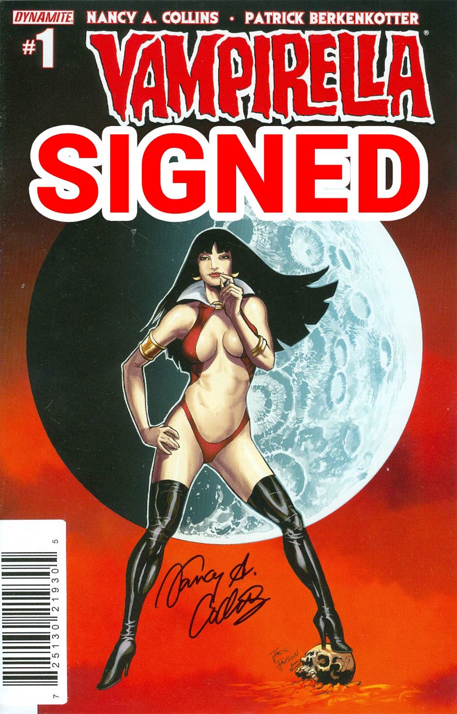 Vampirella Vol 5 #1 Cover R Variant Jack Jadson Homage Cover Signed By Nancy A Collins