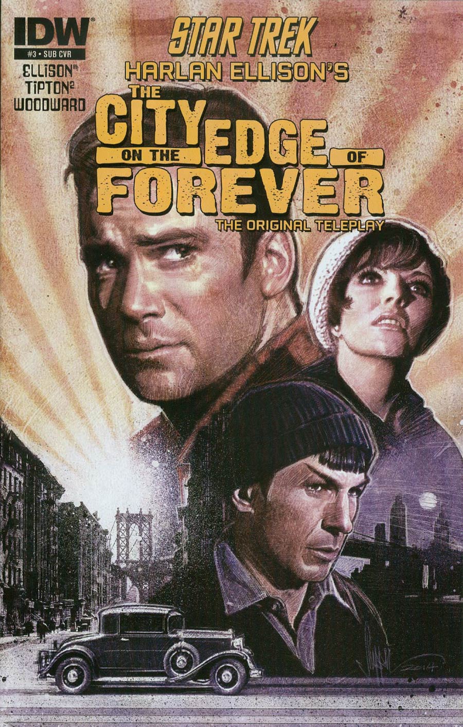 Star Trek Harlan Ellisons City On The Edge Of Forever Original Teleplay #3 Cover B Variant Paul Shipper Subscription Cover