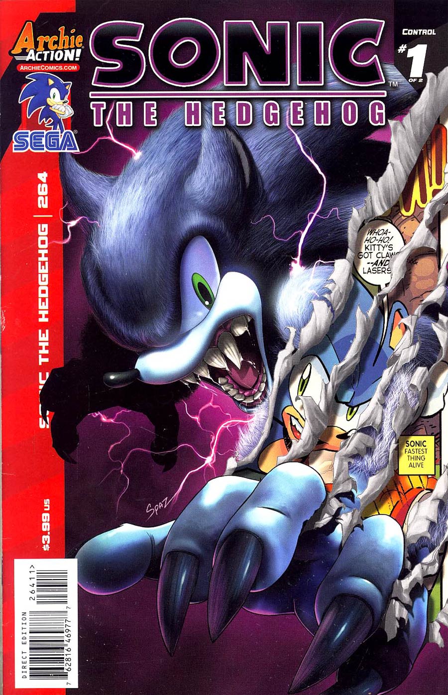 Sonic The Hedgehog Vol 2 #264 Cover A Regular Patrick Spaz Spaziante Cover