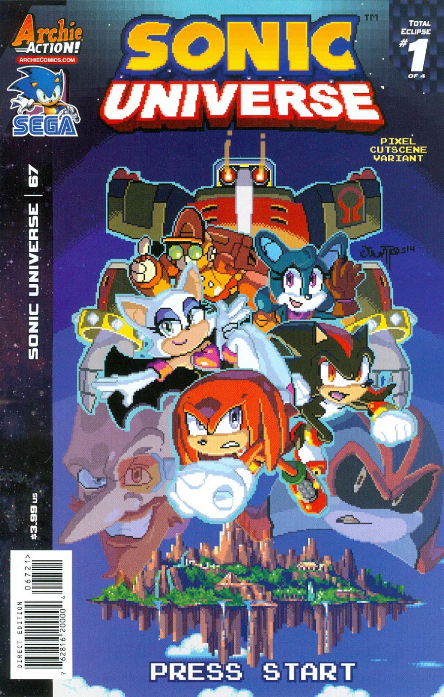 Sonic Universe #67 Cover B Variant Pixel Cutscene Cover