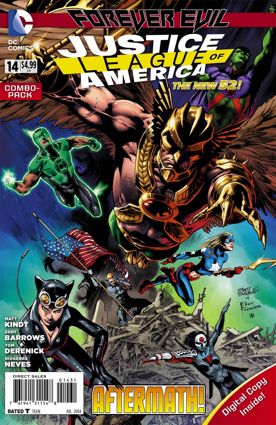 Justice League Of America Vol 3 #14 Cover C Combo Pack Without Polybag (Forever Evil Aftermath)