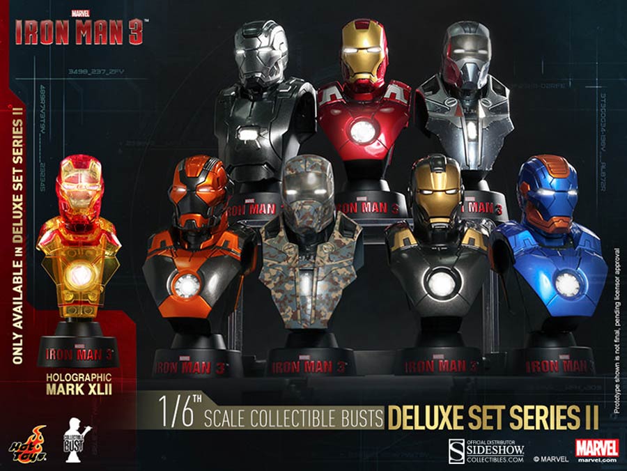 Iron Man 3 Deluxe 4.5-Inch 8-Piece Series 2 Collectible Bust Set