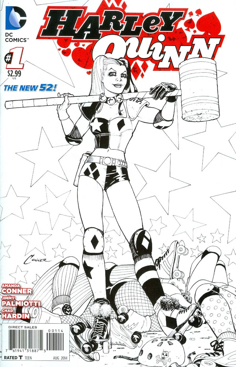 Harley Quinn Vol 2 #1 Cover E 4th Ptg Variant Amanda Conner Sketch Cover