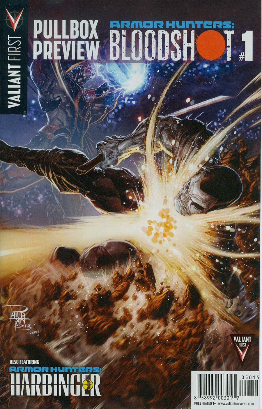 Valiant First Pullbox Preview - Armor Hunters Bloodshot #1