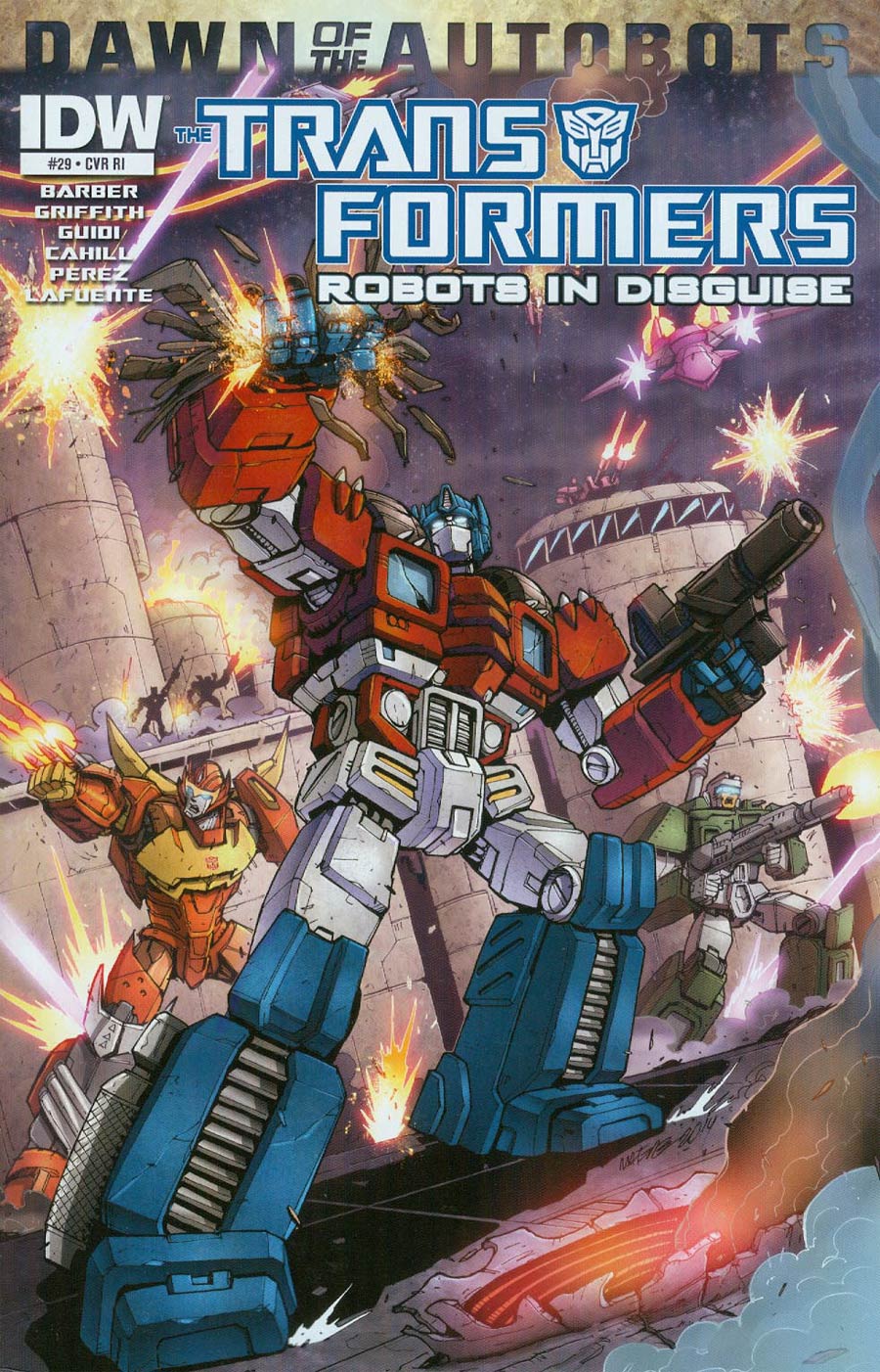 Transformers Robots In Disguise #29 Cover C Incentive Marcelo Matere Connecting Variant Cover (Dawn Of The Autobots Tie-In)