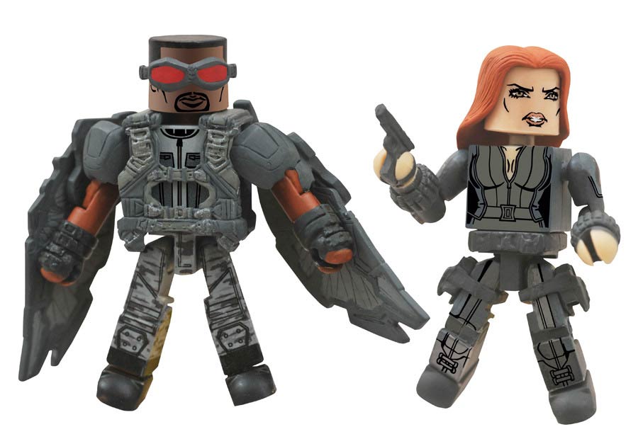 Marvel Minimates Series 55 Captain America The Winter Soldier Movie Previews Exclusive Black Widow & Agent Sitwell 2-Pack