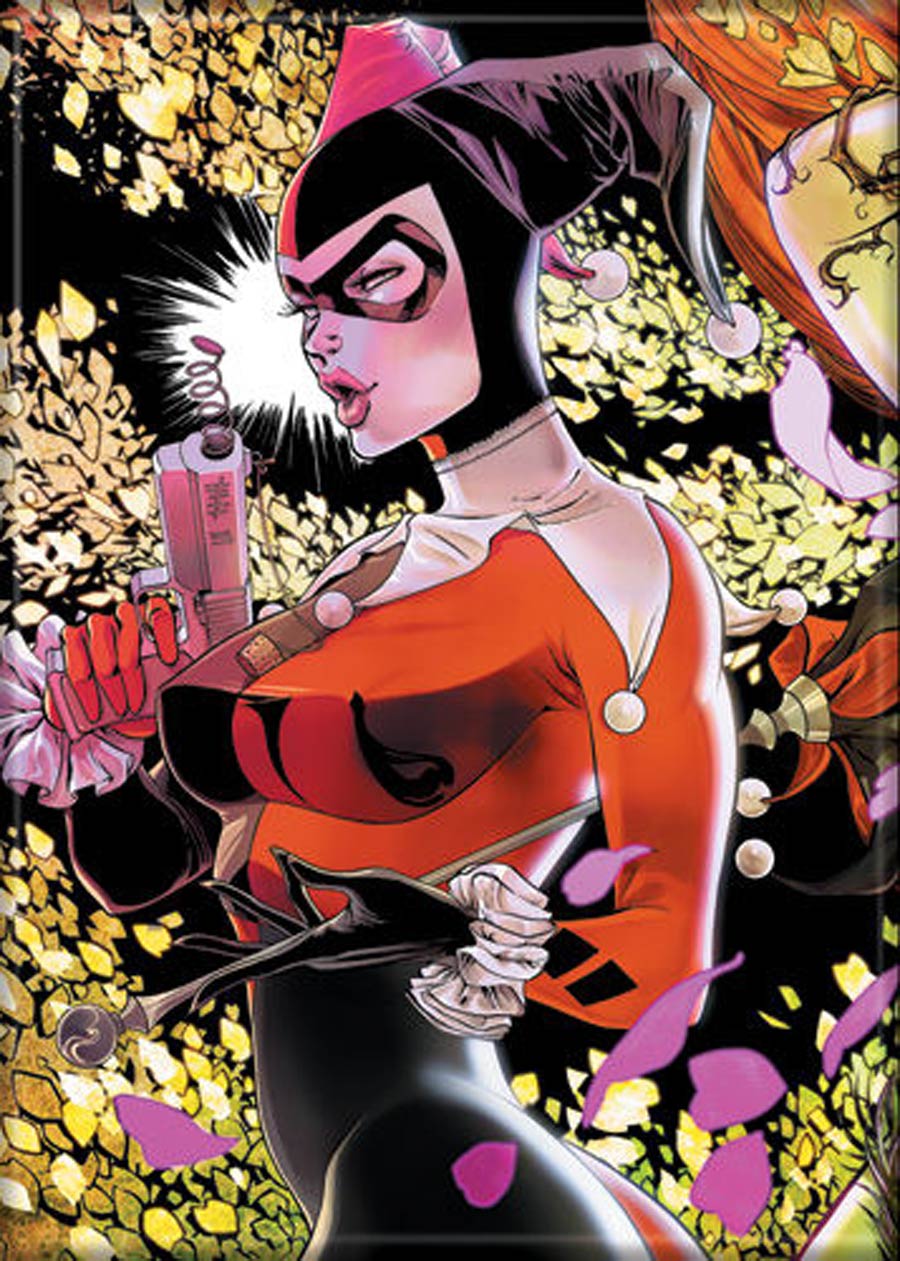 DC Comics 2.5x3.5-inch Magnet - Harley Quinn With Flower Petals (71221DC)