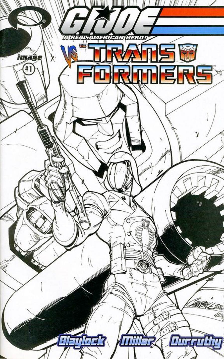 GI Joe vs Transformers #1 Cover D Sketch Cover Variant