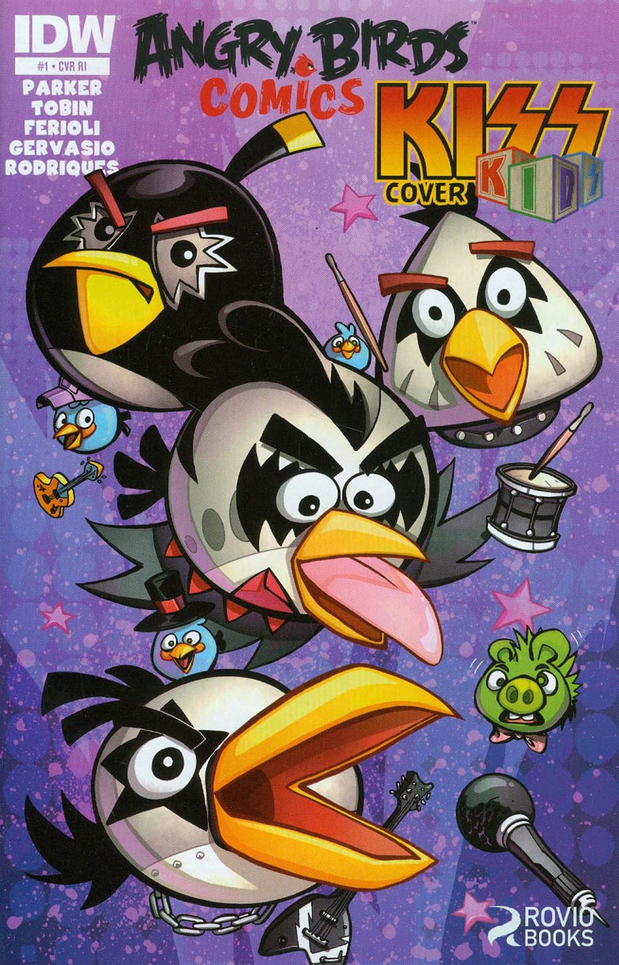 Angry Birds Comics #1 Cover C Incentive KISS Angry Birds Mash-Up Variant Cover