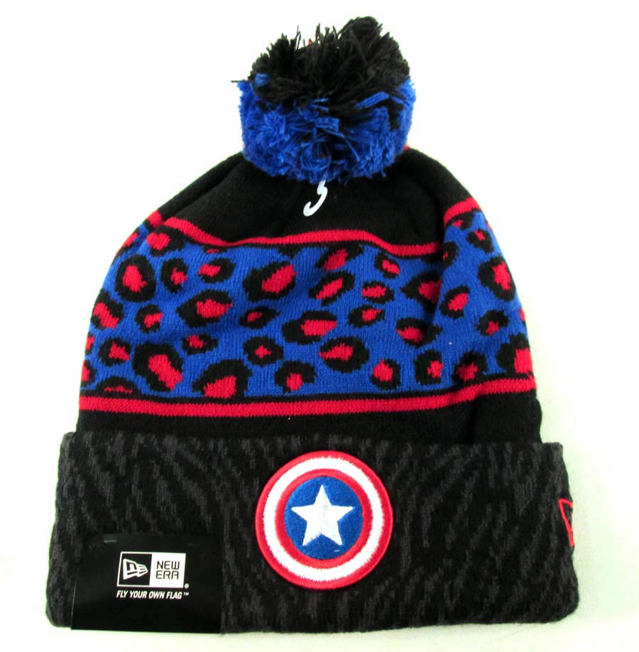 Captain America Polar Print Cuff Knit Cap