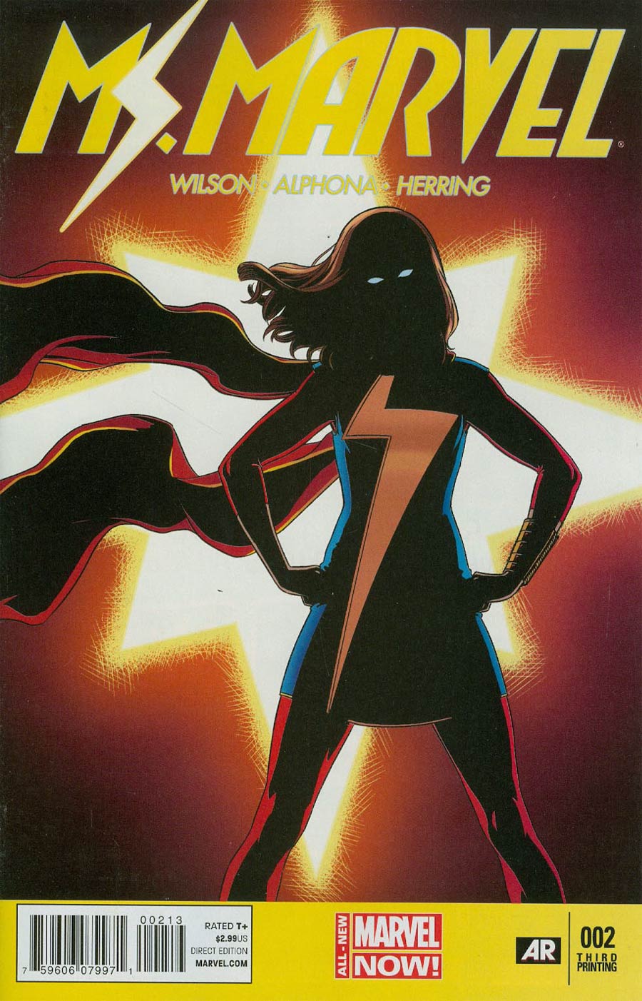 Ms Marvel Vol 3 #2 Cover D 3rd Ptg Jamie McKelvie Variant Cover